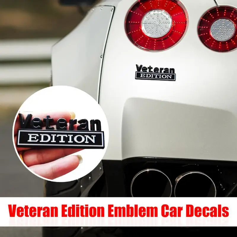 Car Styling 3D Combat Veteran Edition Metal Chrome Zinc Alloy Adhesive Emblem Decorative Badge Funny Decal Auto Accessories