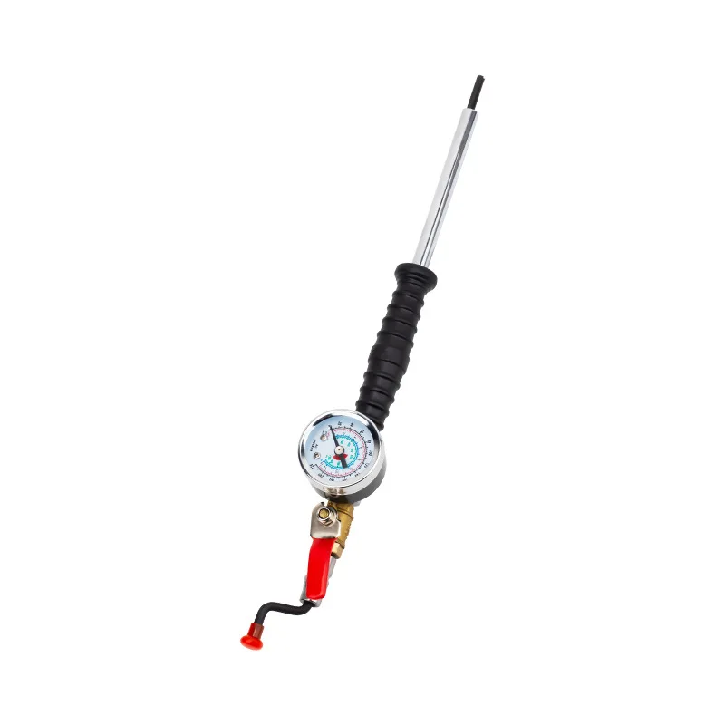 

Quick inflation rod for large truck tires with a watch, quick gas filling nozzle, hand-operated gas filling rod, pressure gauge