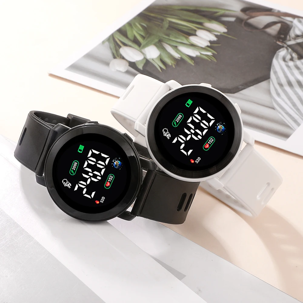 カップル時計led女性用デジタル時計スポーツ軍ミリタリーシリコン時計電子時計hodinky reloj hombre