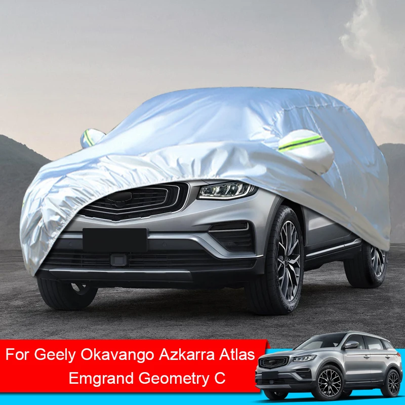 

Car Outdoor Protection Covers Car Snow Sunshade Cover For Geely Atlas Emgrand EC7 X7 Sport Azkarra Atlas Pro Okavango Geometry C