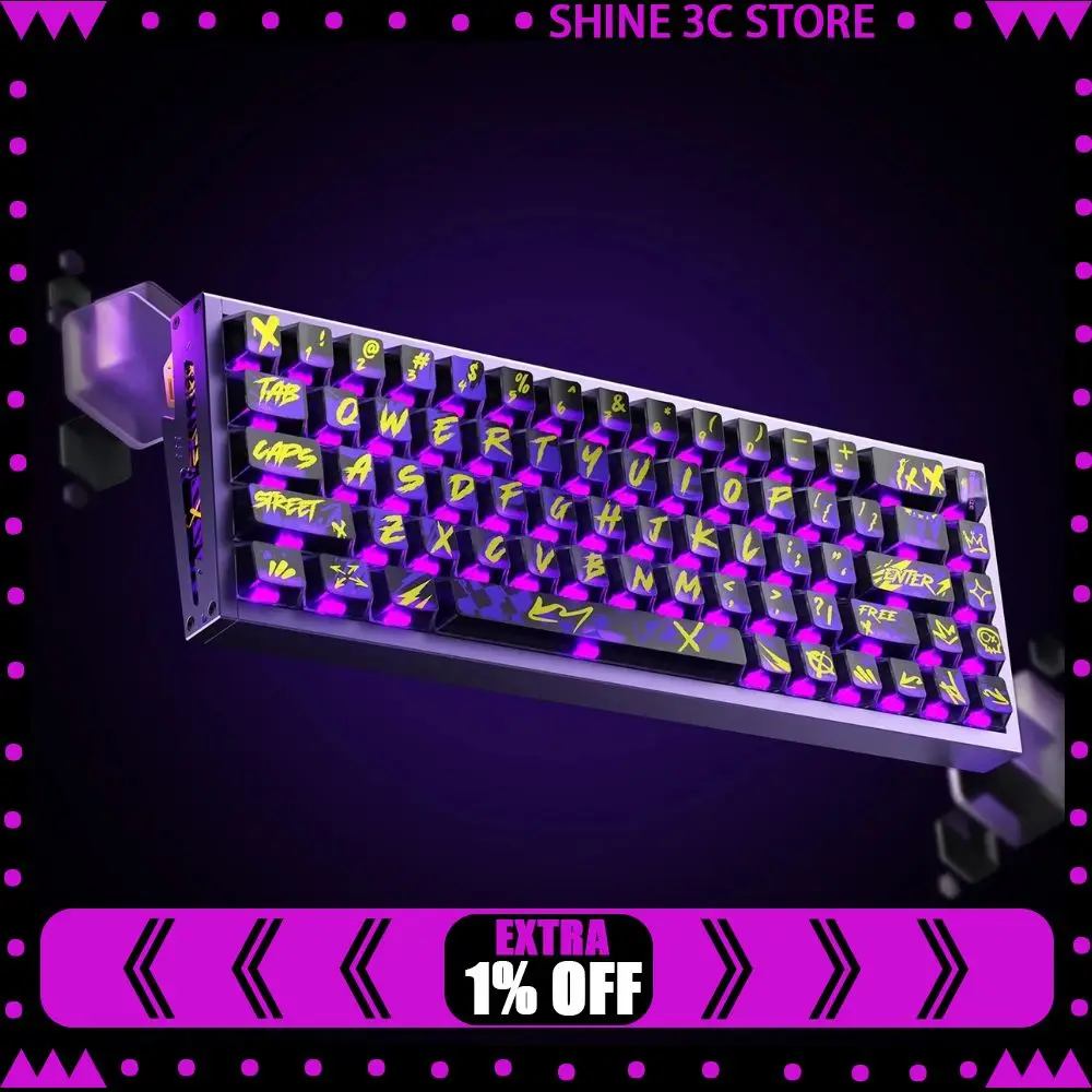 

PIIFOX DEFENDER68 Black Tortoise Version 8K RT0.001 Magnetic Switch Gaming Keyboard Hifi Sound Gasket Hot Swap Aluminum alloy PC