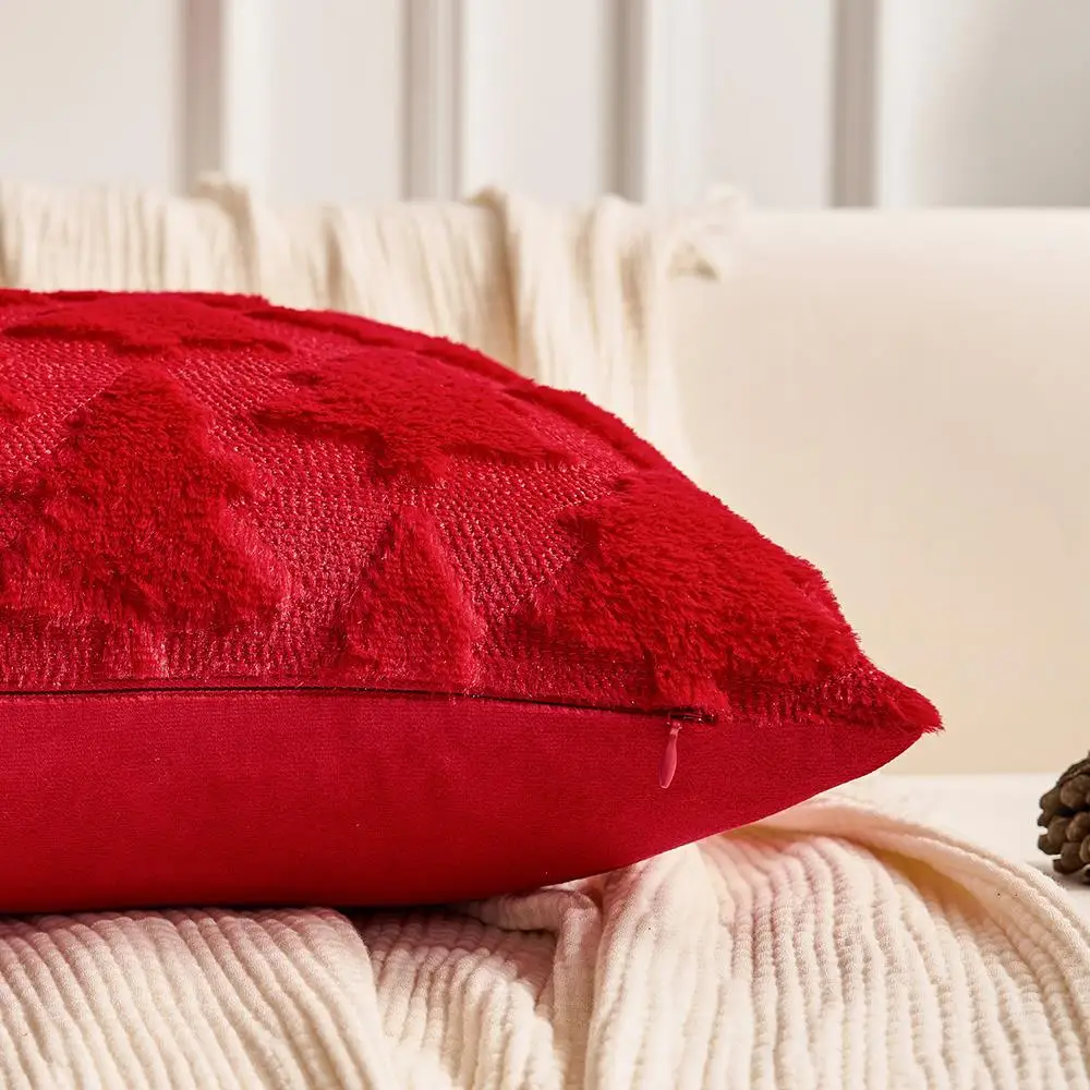 

1 шт. наволочка 45X45 см с рисунком рождественской елки, наволочки, мягкие пушистые наволочки, диван, спальня, дом, рождественские подарки