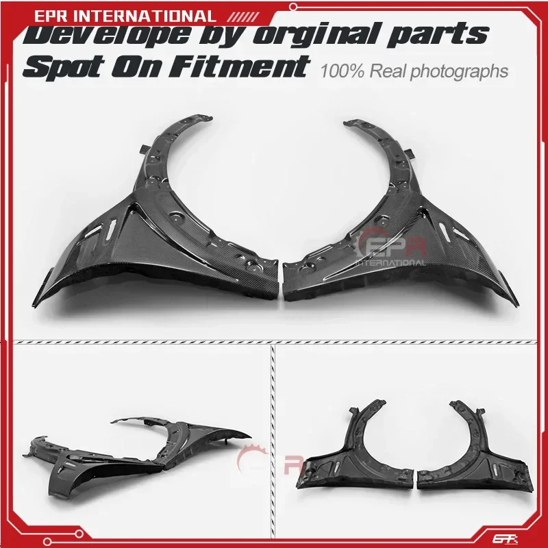 DAG Style Carbon Fiber Vented Front Fender Glossy Finish Wheel Flare Arch Cover Tuning Trim Drift Body Kit For F56 Mini Cooper S