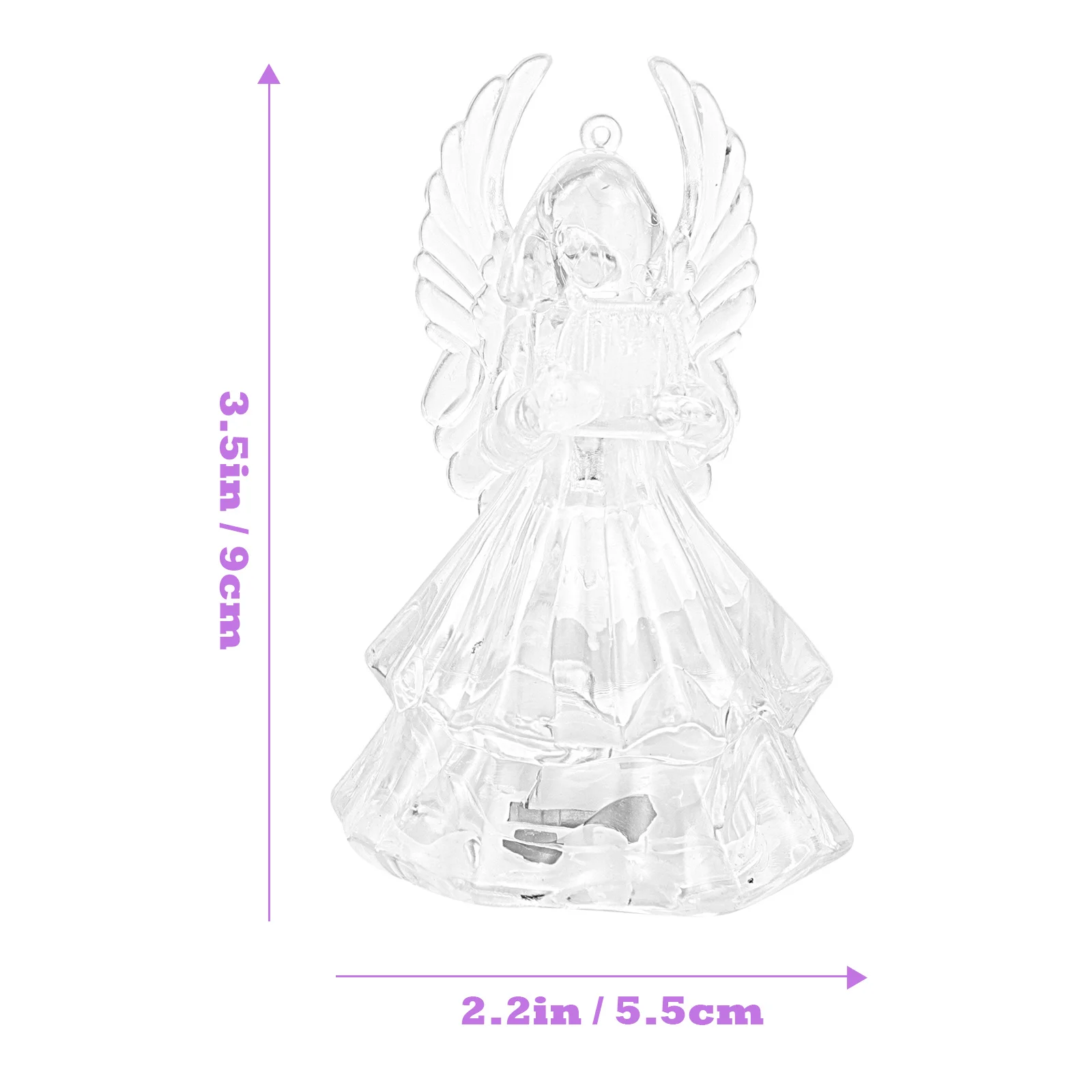 2 قطعة الملاك الاكريليك LED أضواء الليل مصابيح طاولة الكرتون الملونة أضواء السرير الزخرفية مصابيح عيد الميلاد المحيطة #3