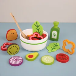 Wooden kitchen food combinations can also be used as decorations, puzzle toys, etc