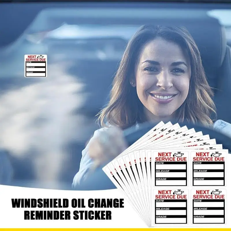 SZCH 120 Pieces Vehicle Oil Change Stickers Windshield Service Tracking Labels