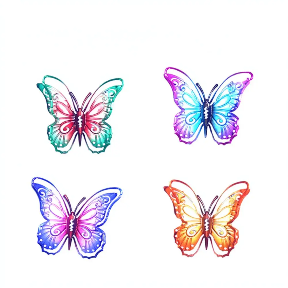 Iron Metal Butterfly Wall Hanging Art Vivid Sculptures For Home Bedroom Living Room Garden Outdoor Yard Decoration