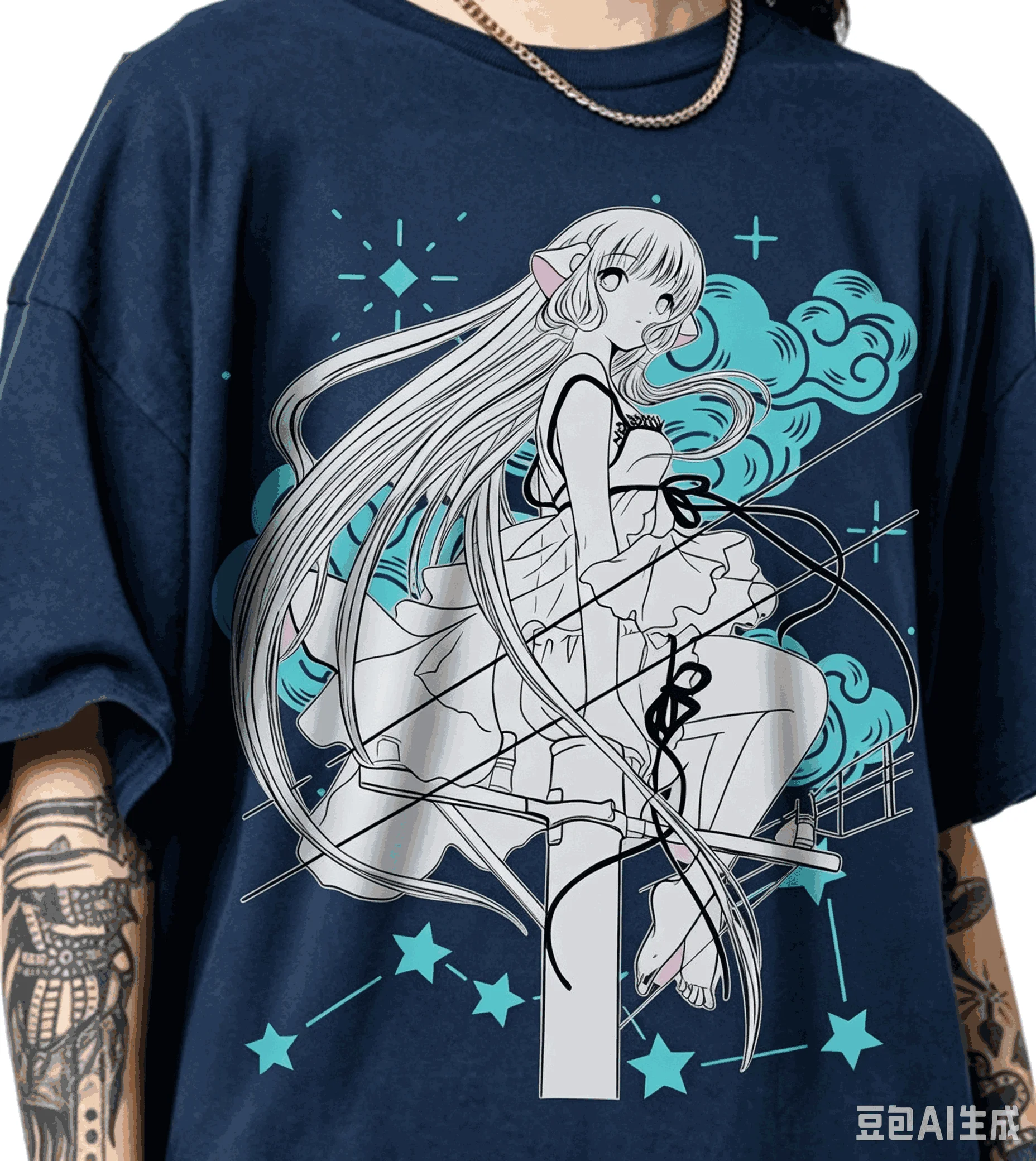 2026 Sommer Bestseller Anime Chobits Vintage Baumwolle Chii T-Shirt Y2K Unisex Weiches Baumwoll-Kurzarm-O-Neck Hip-Hop Casual T-Shirt – Detail 3