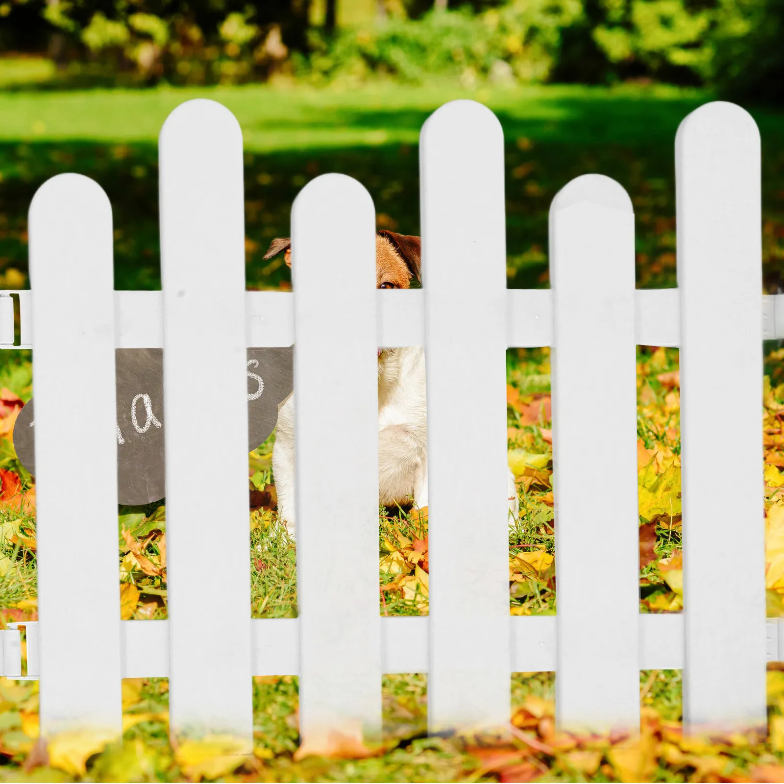 2pcs Plastic Garden Fence Landscape Border Decorative Edging Panel Outdoor Lawn Ornament Dog Durable Gardening Barrier