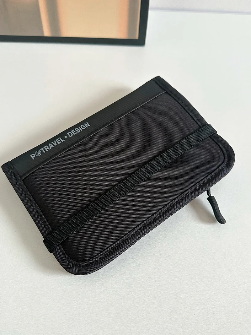 RFID Blocking Anti-Theft Passport Holder Wallet, Waterproof Crossbody Travel Document Organizer, Lightweight Mini Card Pouch