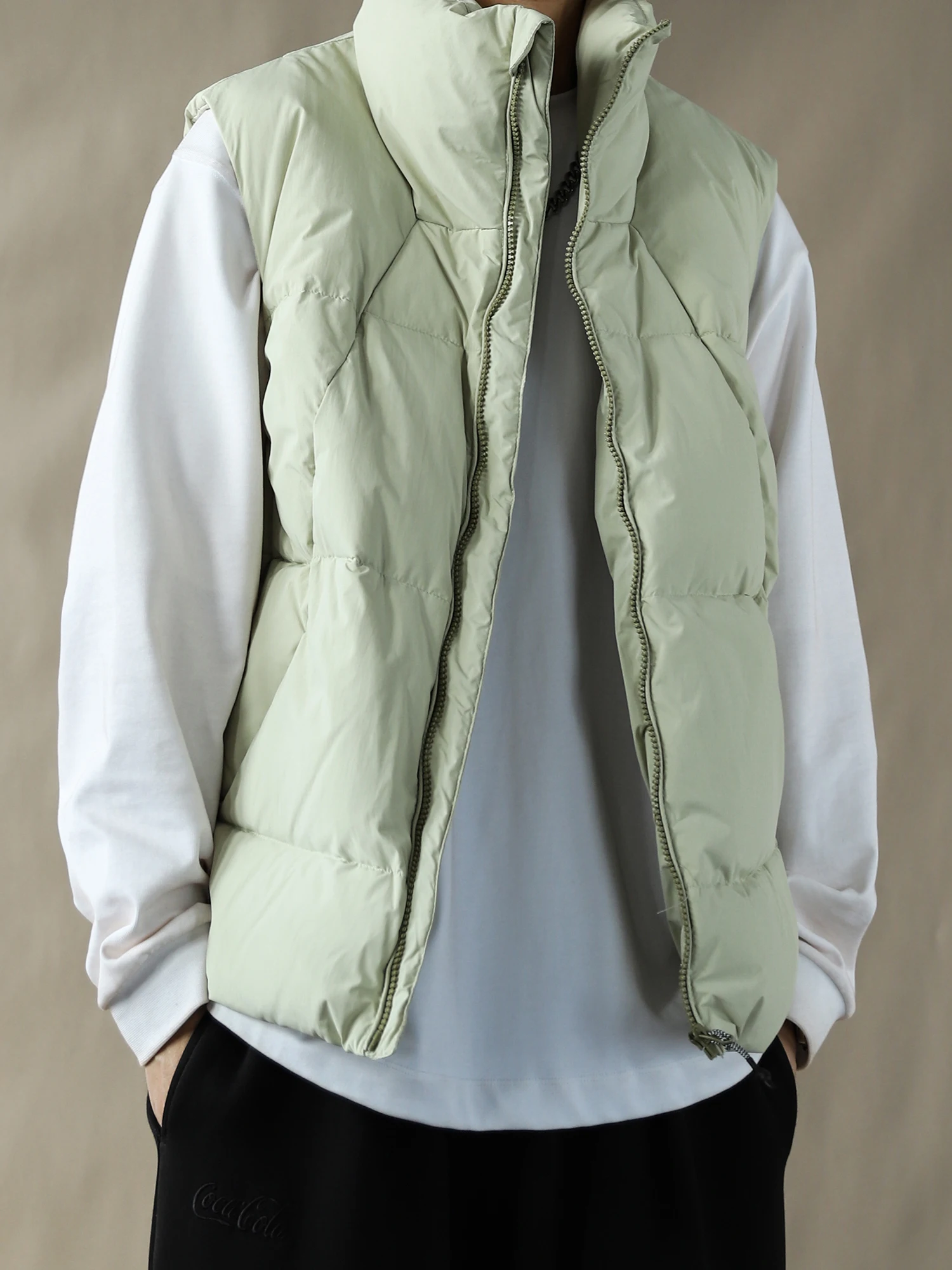 

Свободный жилет без рукавов из искусственного пуха для осени и зимы, модная верхняя одежда, простой стиль, воротник-стойка, молодежный, однотонный