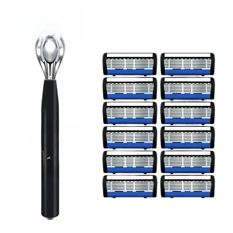 Waysh Unisex Manual Shaver, Razor,  Shaving,  1 Holder + 12 Blades