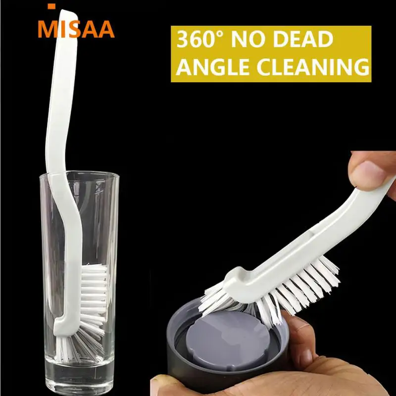 Cleaning Brush Right Angle Brush Head Extended Bristles White 30g Household Daily Necessities Cup Cleaning Brush Soymilk Brush