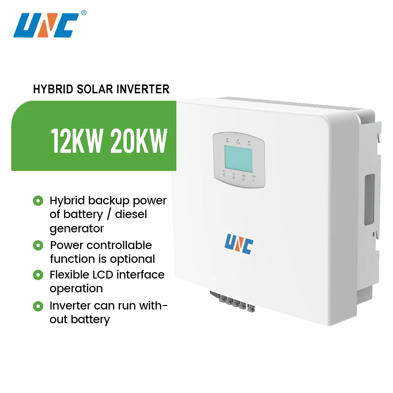 Hybrid Solar Inverter 200-850V Input 380V/400V Output 8-20KW Three Phase Pure Sine Wave IP66 Rated 98.1% Efficiency CE Certified