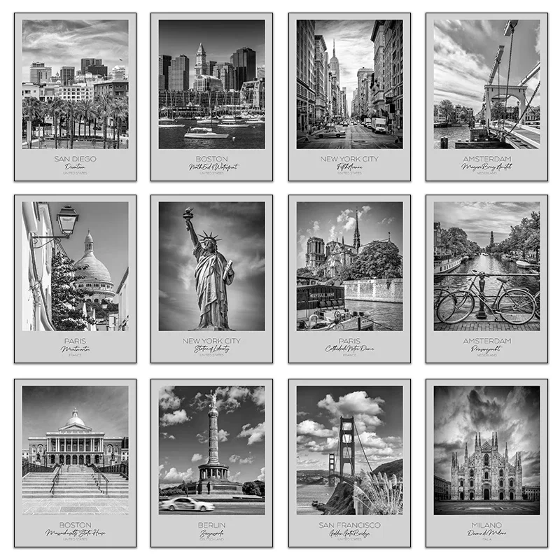 City Poster New York London Paris Wall Art for Livingroom Decoration Picture on The Wall Sheets for Paintings Canvas Home Decor