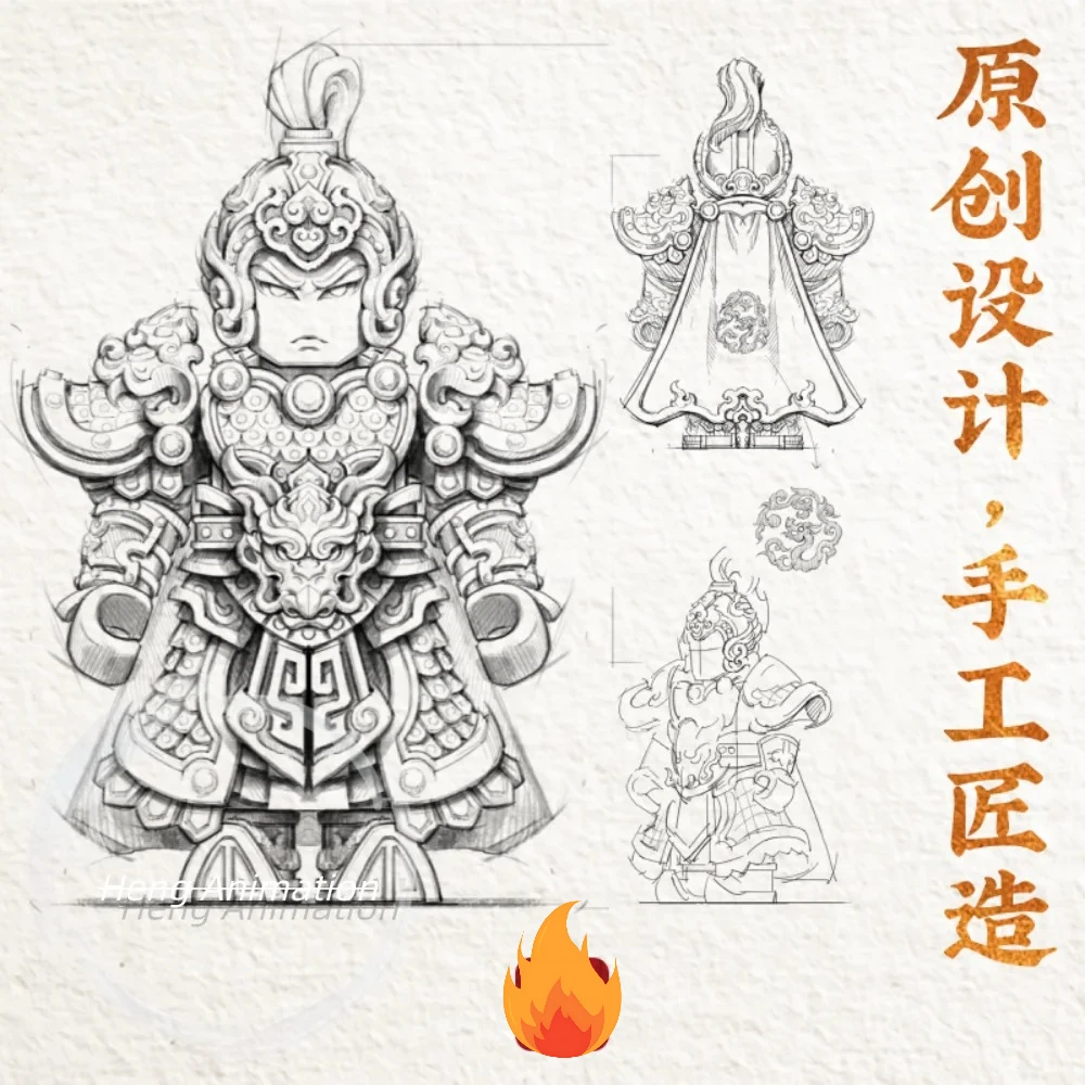 Zhao Yun Pendant Three Kingdoms Character Zhao Zilong Metal Figure National Style Big Player Magnetic Attraction Doll