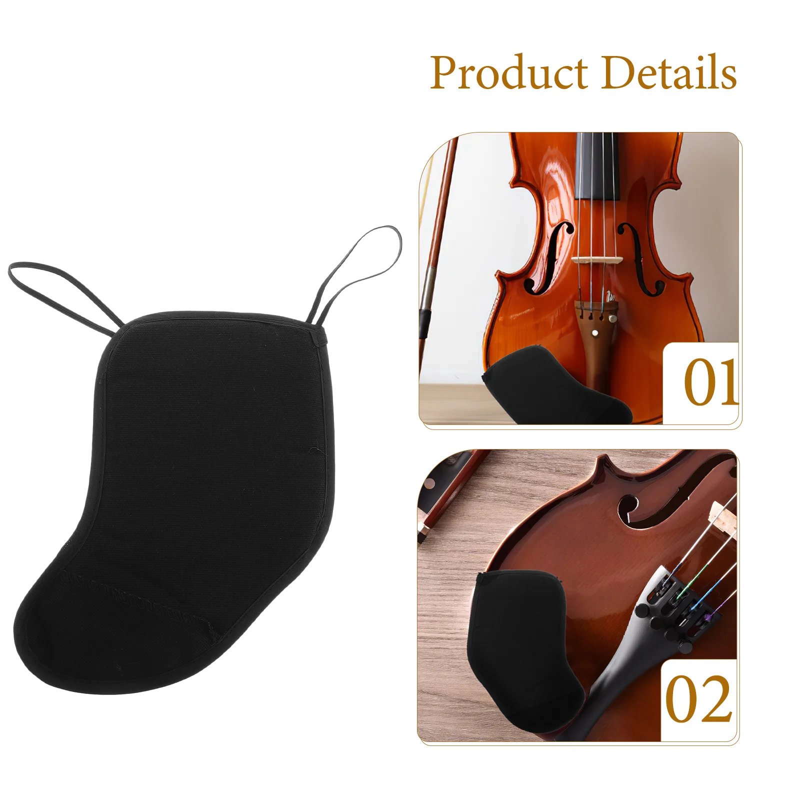 3 шт., подушечки для подплечника для скрипки, черные мягкие подушечки для подбородка, сменная подушка для скрипки, удобный аксессуар