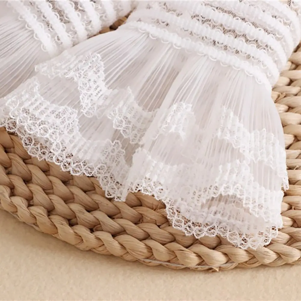 

New Multilayer Ruffle Fake Cuff Detachable White Black False Sleeve Cuffs Sweater Cuffs