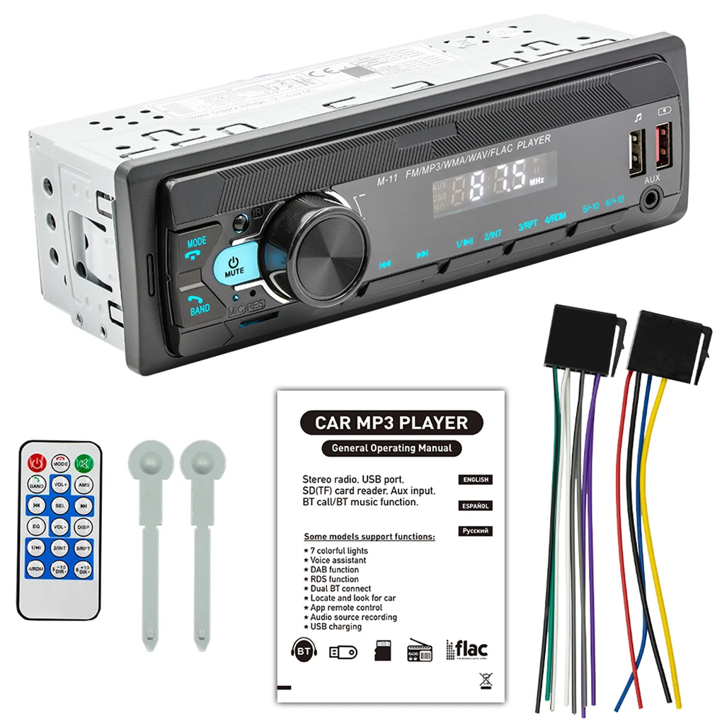 Bluetooth 0 Car Radio Clear Phone Calls Single Din Car Stereo Focus On Driving Avoid Distractions Audio Receiver