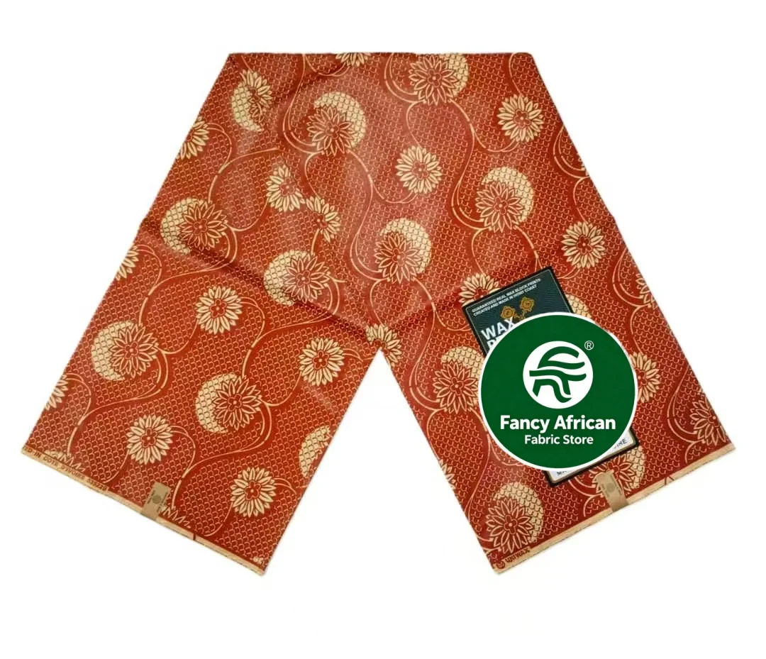 

2025 Latest African Wax Fabric 100% Cotton Wax High Quality African uniWax Prints Ankara Wax Real Nigeria Pagne Dress