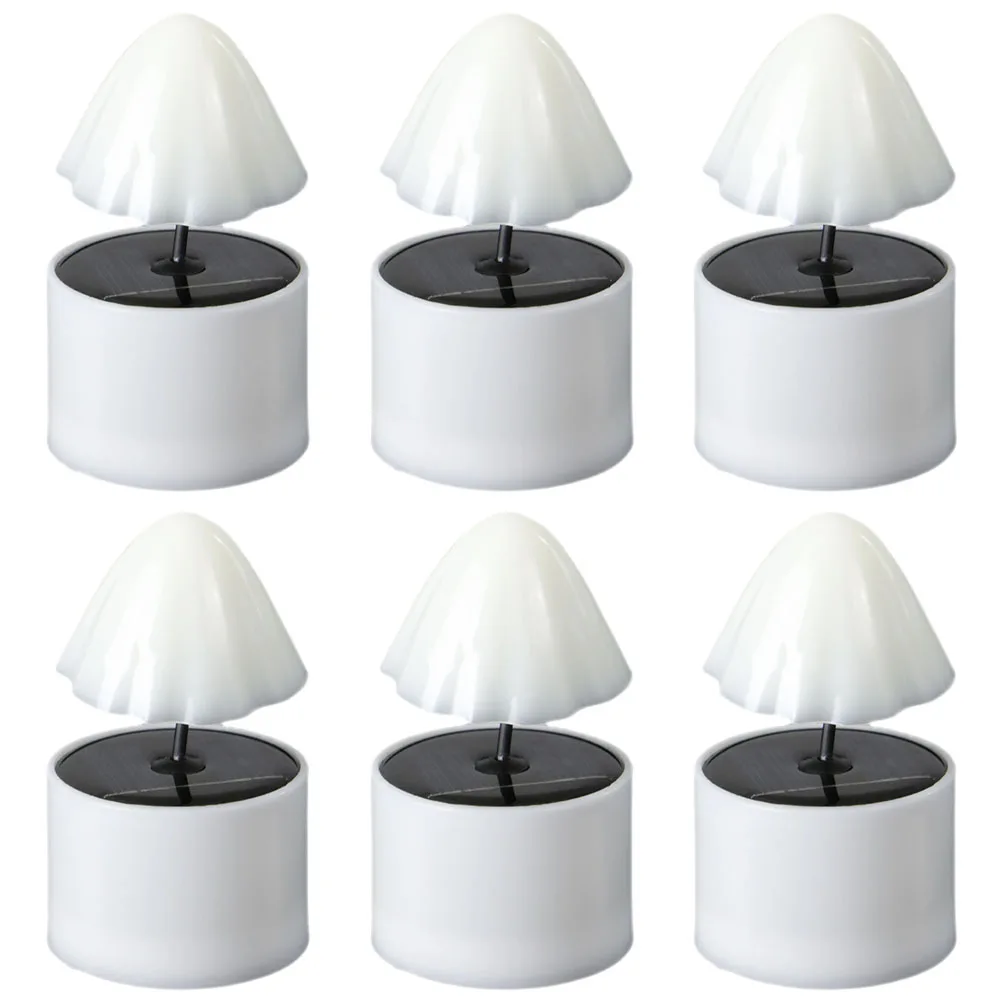 

6pcs Flameless Tealight Mushroom Pendant Rechargeable Garden Decor Light Powered Led Outdoor Lighting Rechargeable