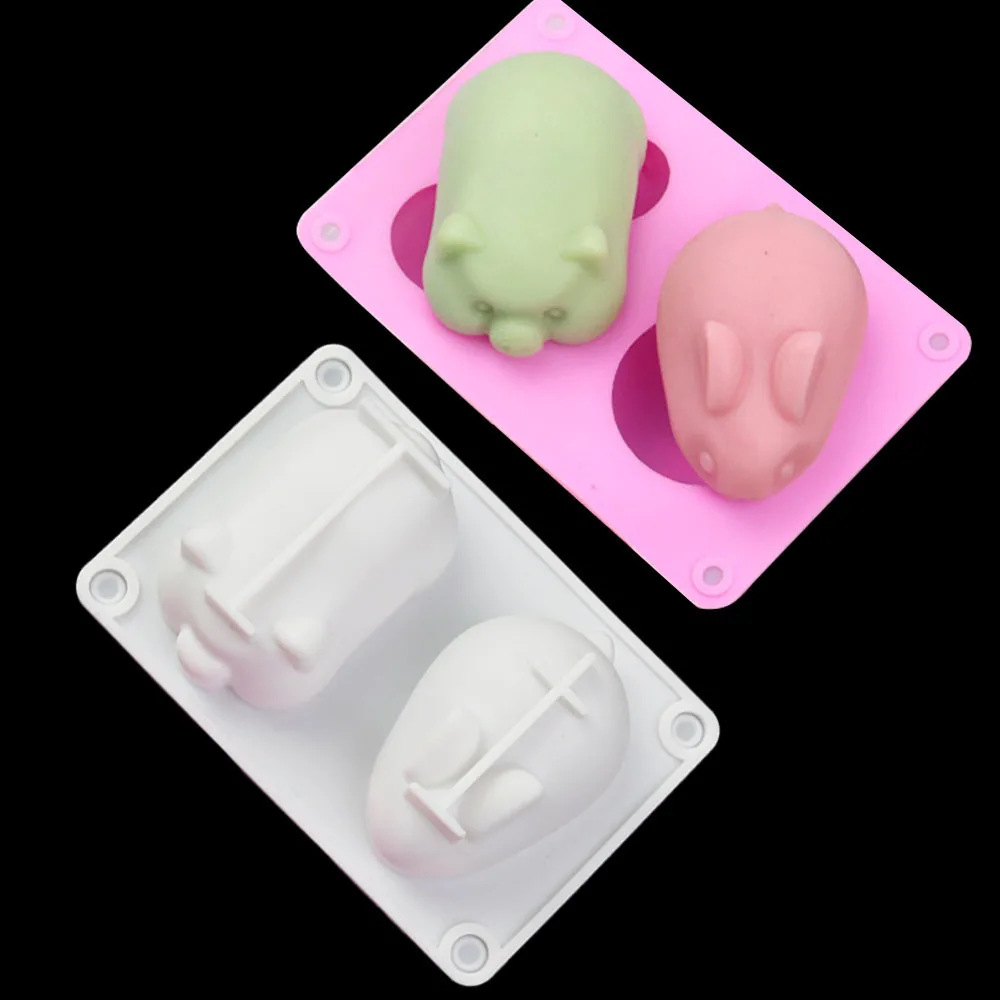 2022 New 3D DIY Baking Tools Non-stick Silicone Cake Mold Rabbit Pig Shapes Chocolate Mold for Pastry Pudding Jelly