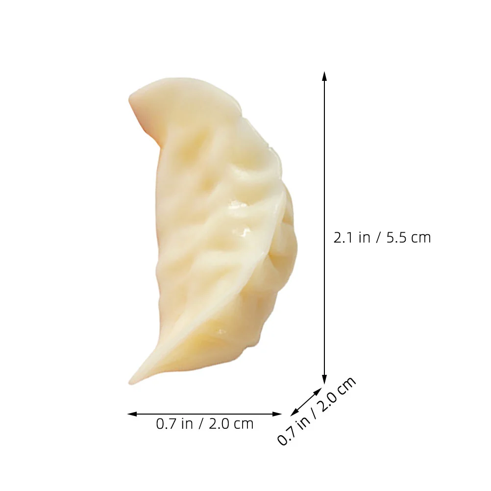 4 Pcs Simulation Dumpling Model Realistic Food Artificial Decors Kitchen Fake Decorative Mini