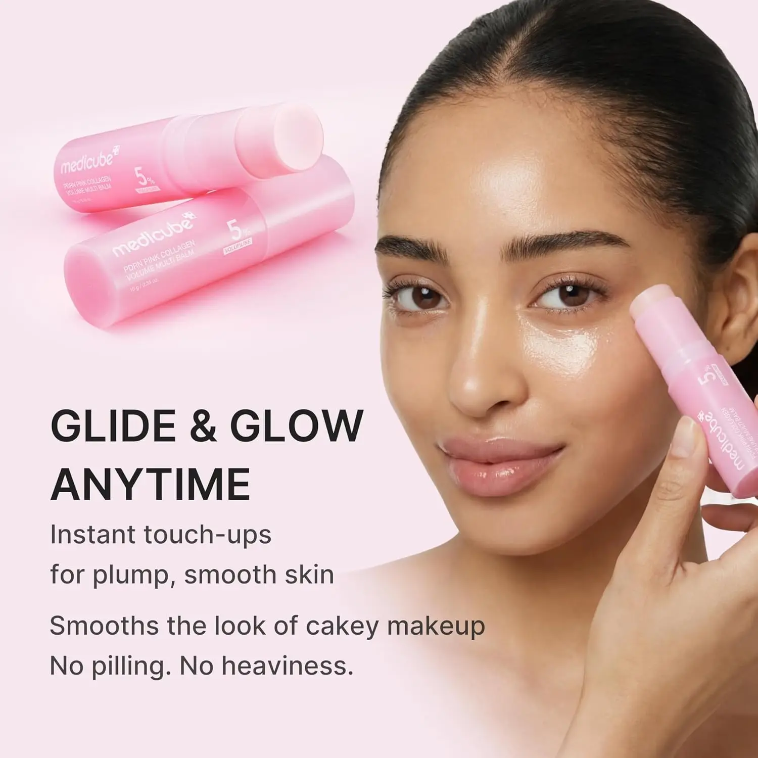Collagen Volume Multi Balm Stick PDRN Face Body Balm for Under-Eyes Neck Forehead Look of Fine Lines Firming Care