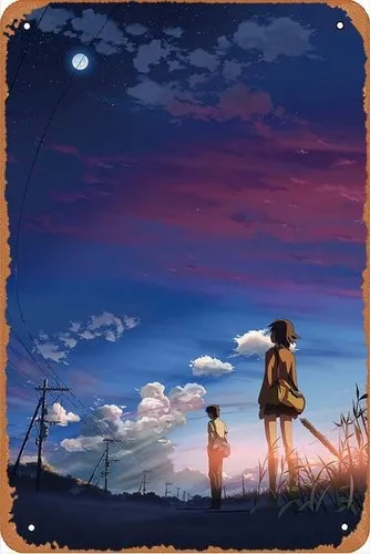Five Centimeters Per Second Anime Movie Posters Manga Wall Decor Metal Sign