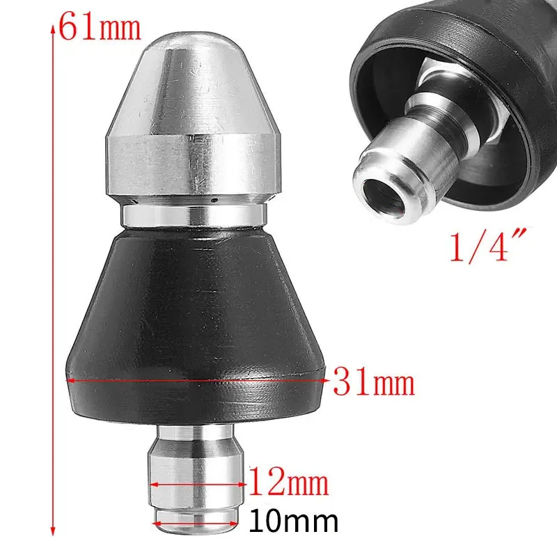 6-Jet High Pressure Sewer Nozzle for Pipe Cleaning, Drain Washer for Home & Plumbing