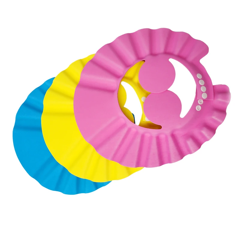 Waterproof Prevent Water Into Ear Adjustable Safe Baby Shower Cap Protect Soft Children Kid Shampoo Bath Wash Hair Shield Hat