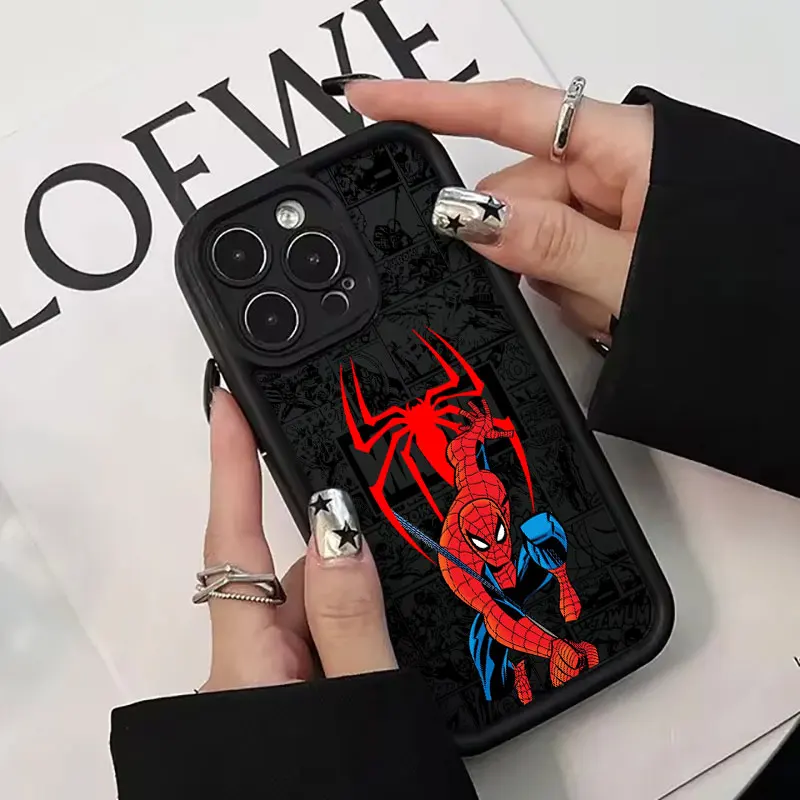 Funda de Spider-Man Miles Morales y Gwen, Marvel Comics, para Apple iPhone 17E 15 16 14 13 12 11 17 Pro Max 17 Air 16 Plus 16E 3