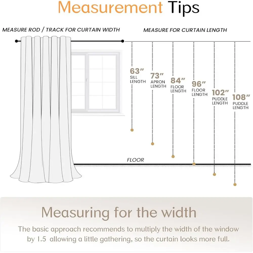 Leinenstrukturierte 102 lange Verdunkelungsvorhänge, 52 breit, grau-weiß, 2-teiliges Set für die Inneneinrichtung