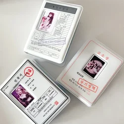 White Funny Photocard Album Korean Style 3 Inch Kpop Photocard Mini Photo Collection Book 40 Pockets Stylish Gifts for Girls