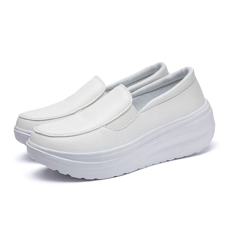 Scarpe da ginnastica con plateau a zeppa da donna cuscino Slip on scarpe da donna scarpe da donna morbide da esterno antiscivolo con ammortizzatore