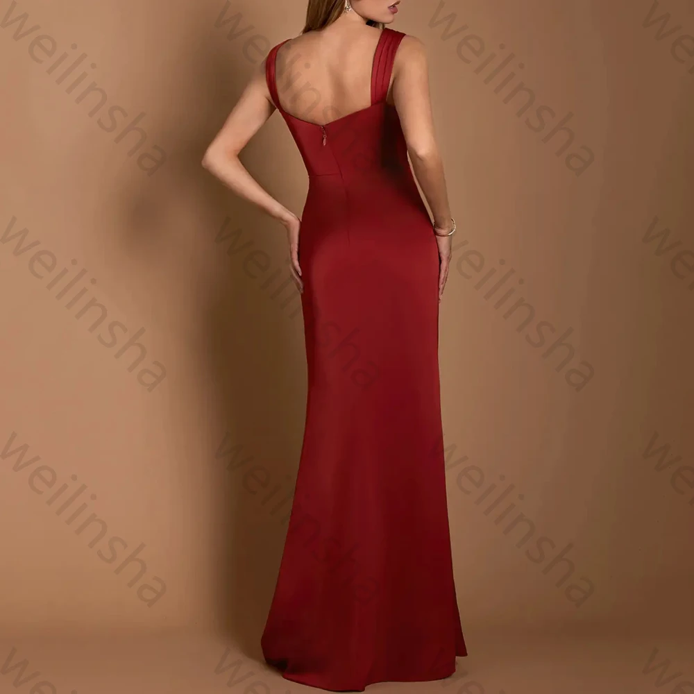 우아한 민소매 사이드 슬릿 이브닝 드레스 섹시한 연예인 롱 드레스 정교한 고품질 프로모션 파티 가운 여성 맞춤형