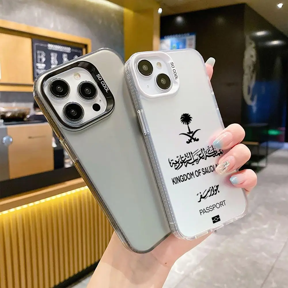 Чехол для телефона с паспортом Саудовской Аравии для iPhone 17 Pro Max 16 15 14 13 12 X XR XS XSMAX 8 7 Plus Цветной серебряный чехол Чехол для телефона с паспортом Саудовской Аравии для iPhone 17 Pro Max 16 15 14 13 12 X XR XS XSMAX 8 7 Plus Цветной серебряный чехол
