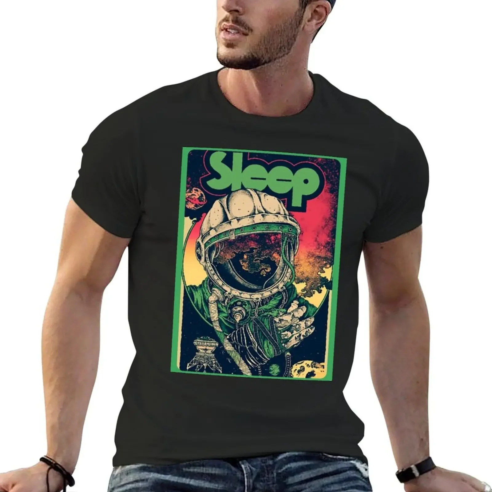 

SLEEP BAND T-Shirt vintage anime shirt boys whites outfits for men
