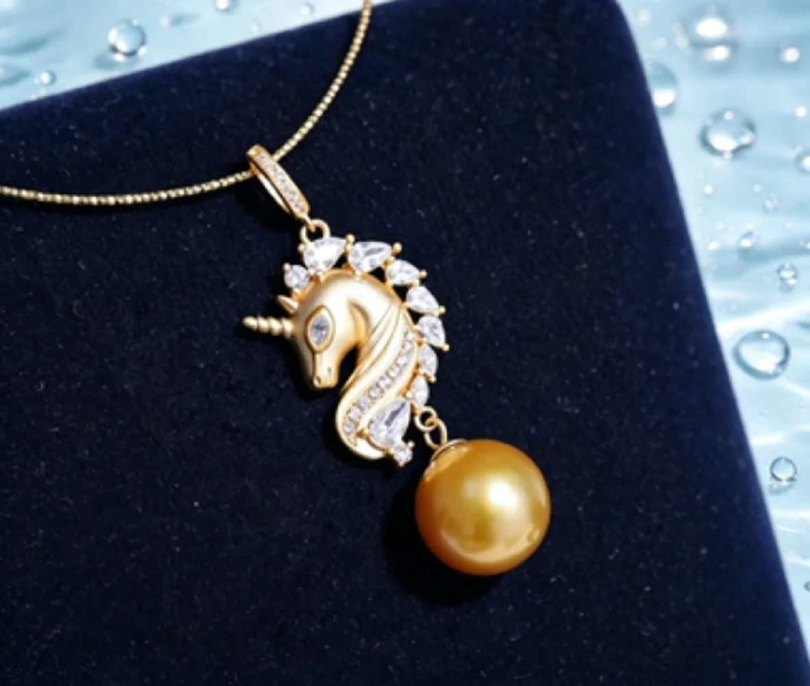 

Новый жемчужный кулон-подвеска с универсальной энергетической кнопкой, натуральный жемчуг AAA 11-12 мм, ожерелье 18 дюймов/серебро 925 пробы