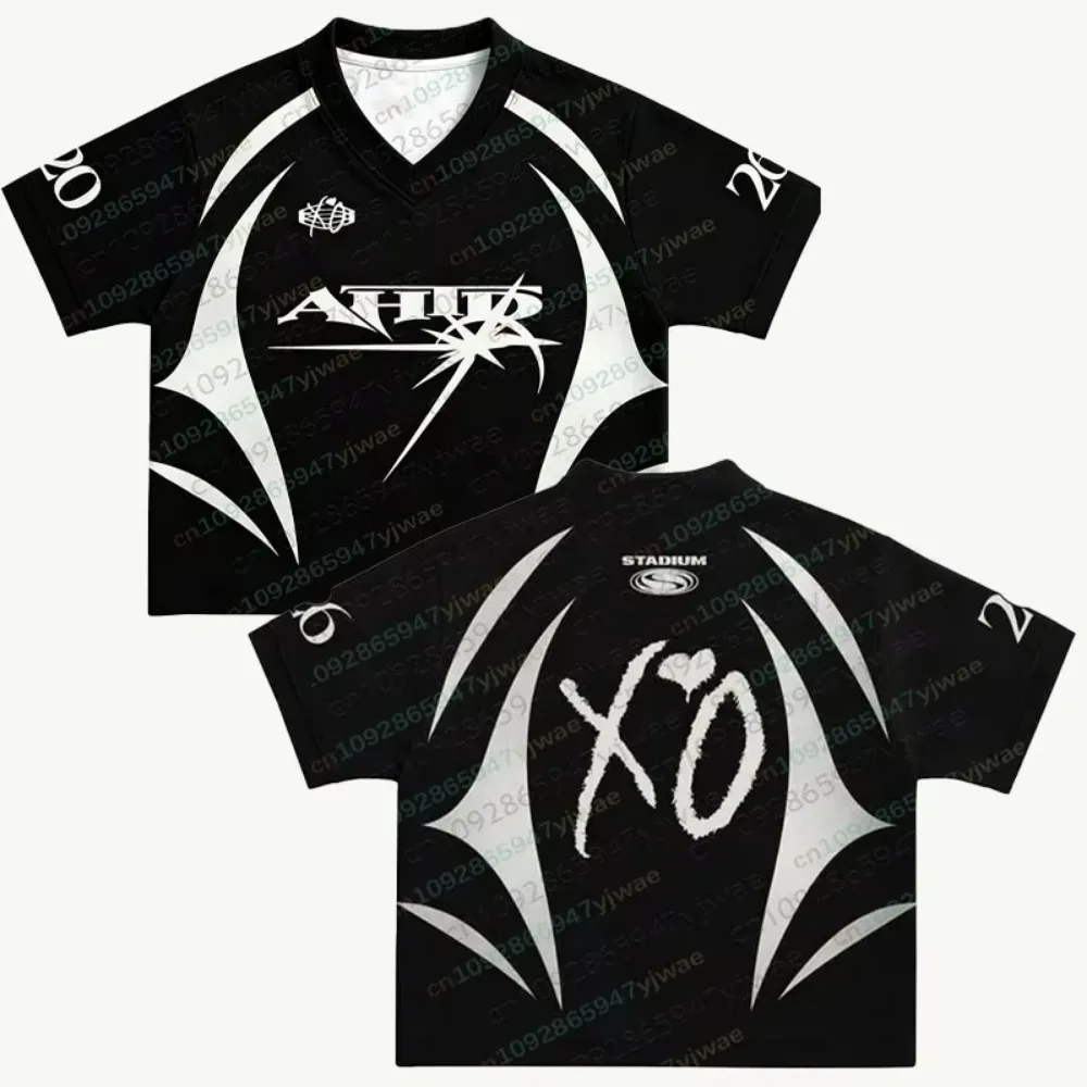 World Tour Jerseys The Weeknd After Hours Til Dawn V-neck Fashionable Street Fan Gift T-shirt Summer Men's and Women's T-shirts