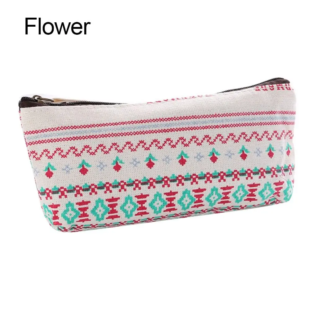 

Durable Canvas Pen Bag Multi-function Portable Pencil Box Large-capacity Cosmetics Case