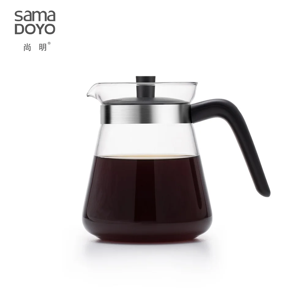 SAMADOYO Coffee Sharing Pot Portable Coffee Drip Set Travel Coffee Tool with Filter Coffee Pot Glass Coffee Pot