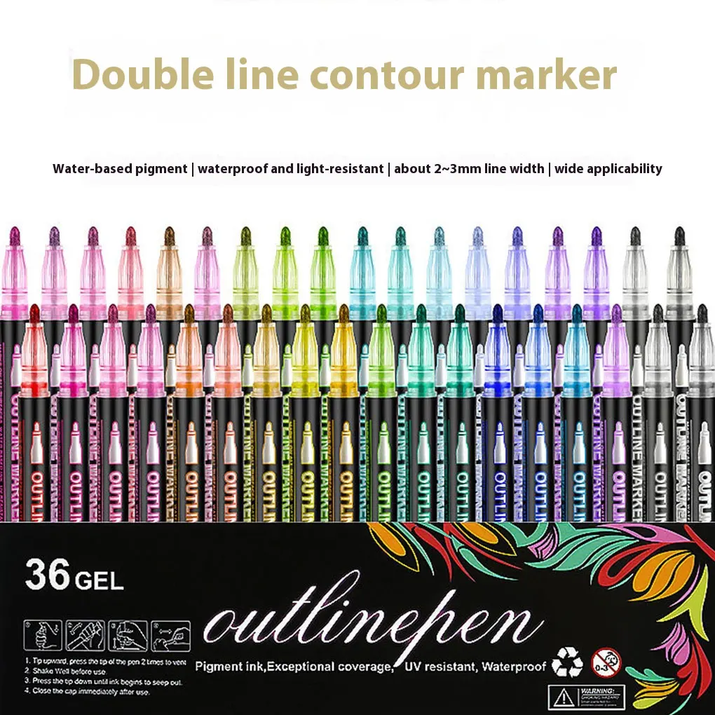 أقلام تحديد ABS لامعة، أقلام تلوين عصا الضوء لبطاقات المعايدة، أقلام مخططة لامعة