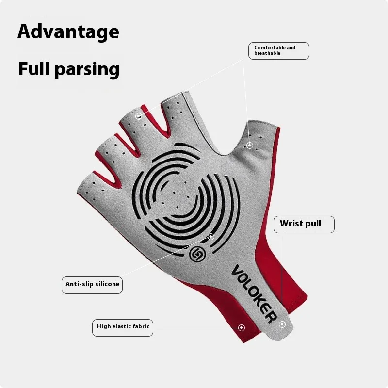 Guanti da ciclismo senza dita da donna Protezione UV Traspirante Antiscivolo Ciclismo Fitness Pesca all'aperto Raffreddamento sottile Assorbimento dell'umidità