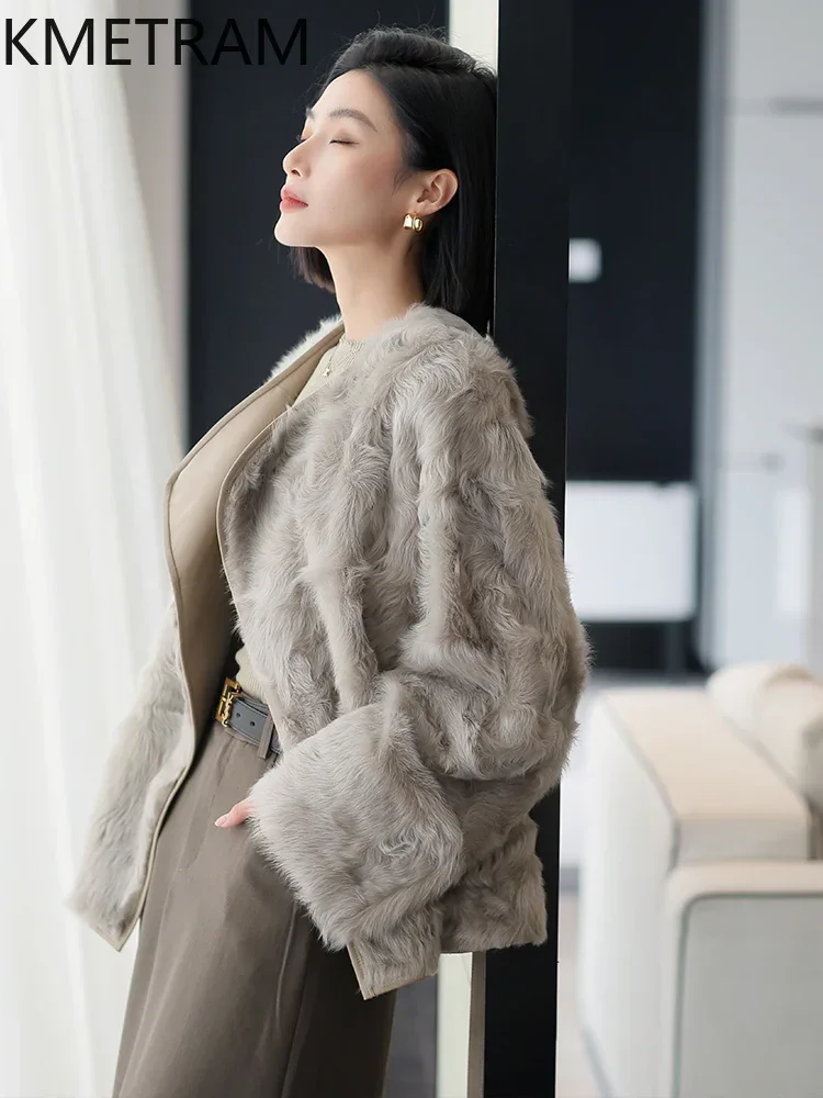 Natural Wool Sheepskin Fur Jacket High Quality Double Faced Fur Coat Women 2024 Winter Clothes Woman New in Outerwears Fourrure