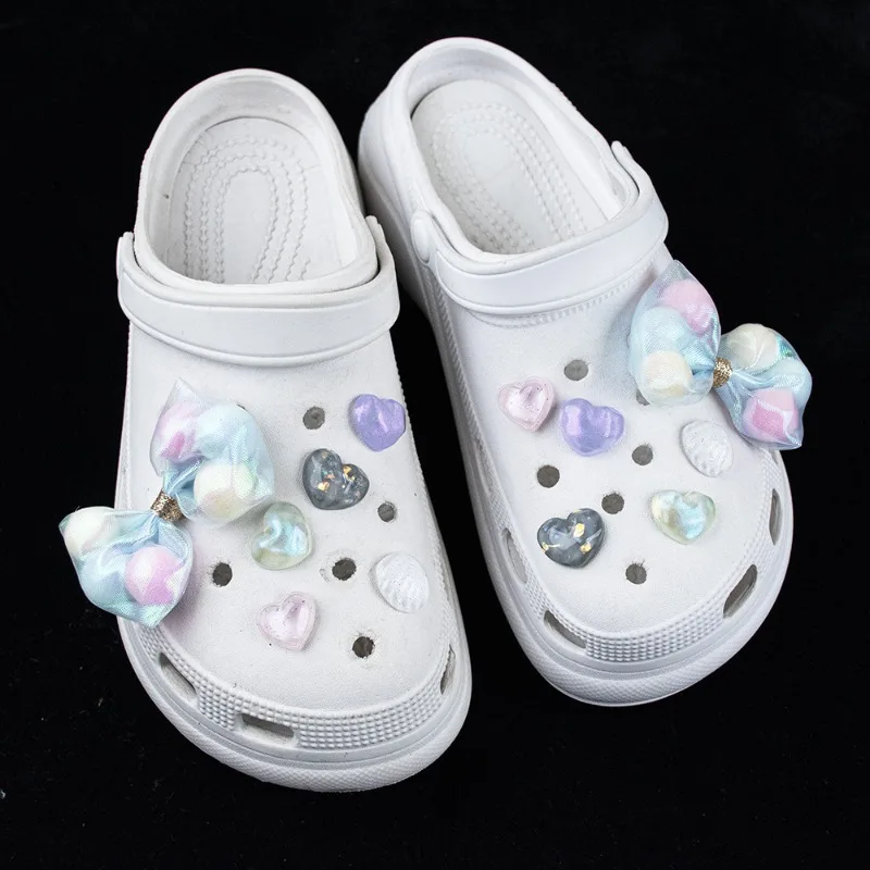 

Elegant Bow-knot DIY Sandals Accessories Fashion All-match Designer Charms Whole Set Quality Charms for Clogs Lovely Girls Gift