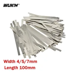 50PCS Nickel Plated Steel Strip Nickel Plate Strap Strip Sheets 18650 Battery Spot Welding Machine Spot Welder Length 100mm