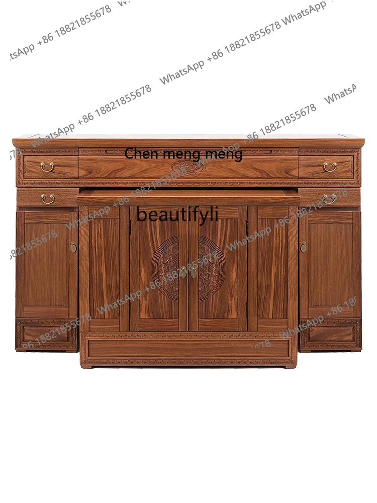 X  Chinese solid wood table Zhongtang vertical cabinet combination household Buddhist table square table