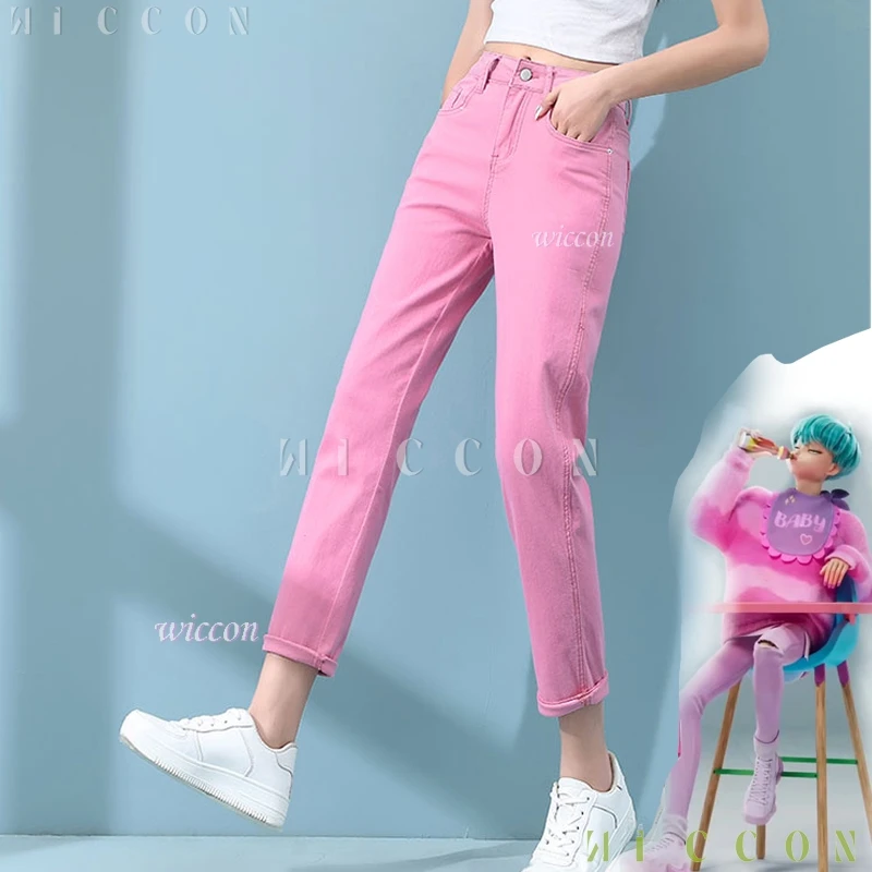 K팝 베이비 사자 보이즈 데몬 헌터 코스프레 상의 바지 코스프레 모자 가발 핑크 롤플레잉 코스튬 할로윈 그룹 의상 귀여운 옷