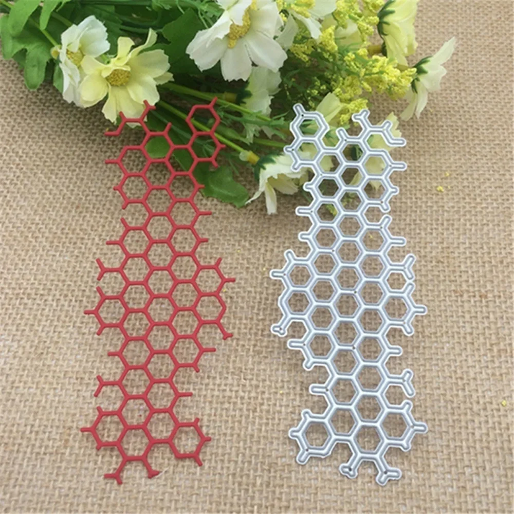 Honeycomb Metal Cutting Dies Stencil Scrapbooking Photo Album Card Paper Embossing Craft DIY Cut